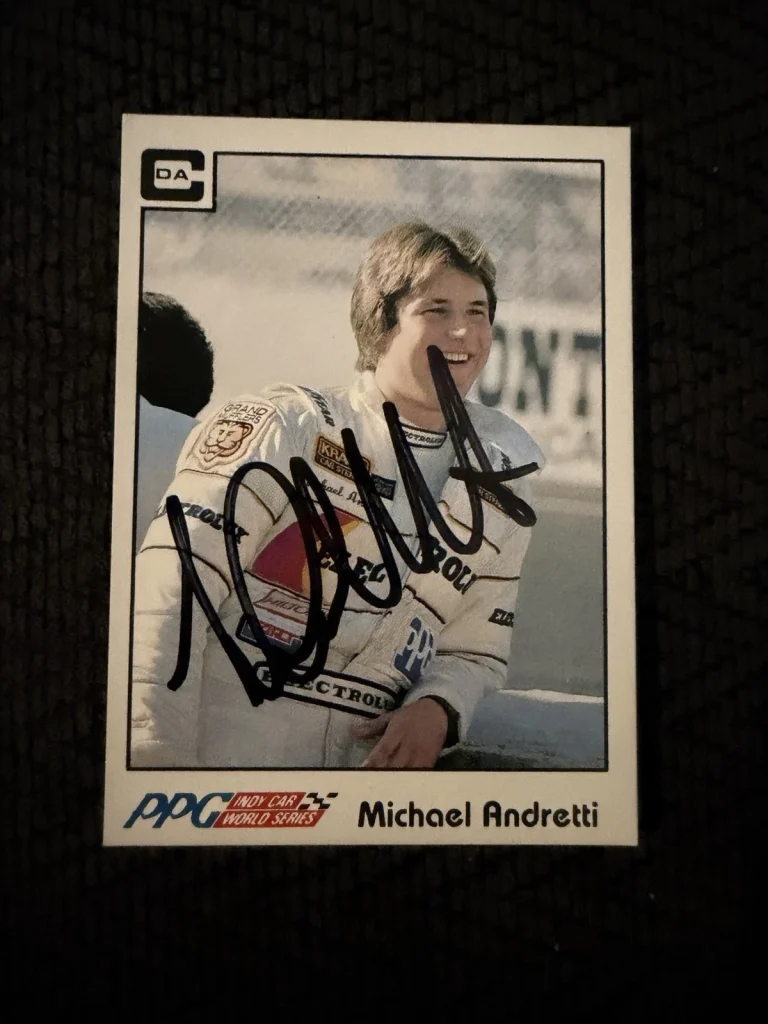 Signed Trading Card Indy 500 Car Michael Andretti Autographed RC