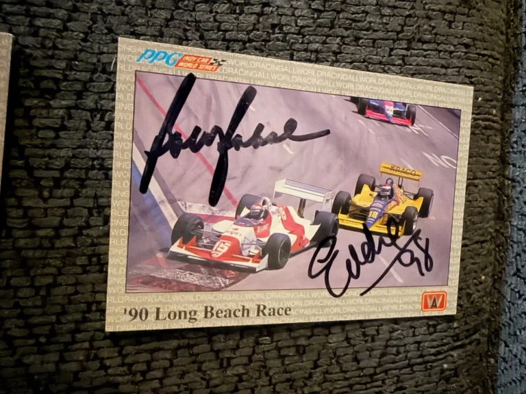Signed Trading Card Indy 500 Car Indianapolis Eddie Cheever & Bobby Rahal