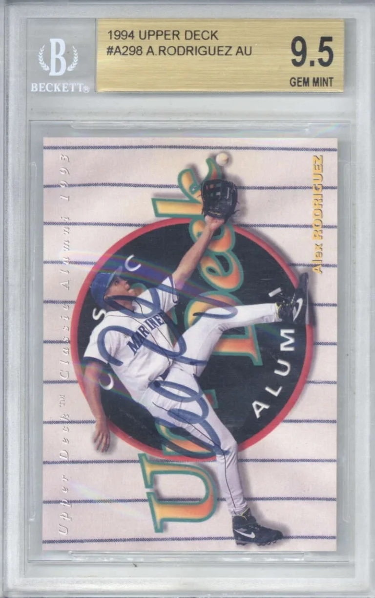 1994 Upper Deck UDCA Auto Insert Alex Rodriguez SP RC A298 BGS 9.5