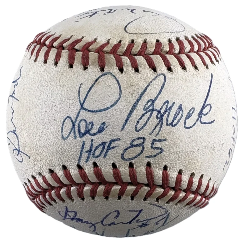 MLB HOFers Signed OML Baseball Brock Schmidt Boggs Robinson Yaz JSA LOA