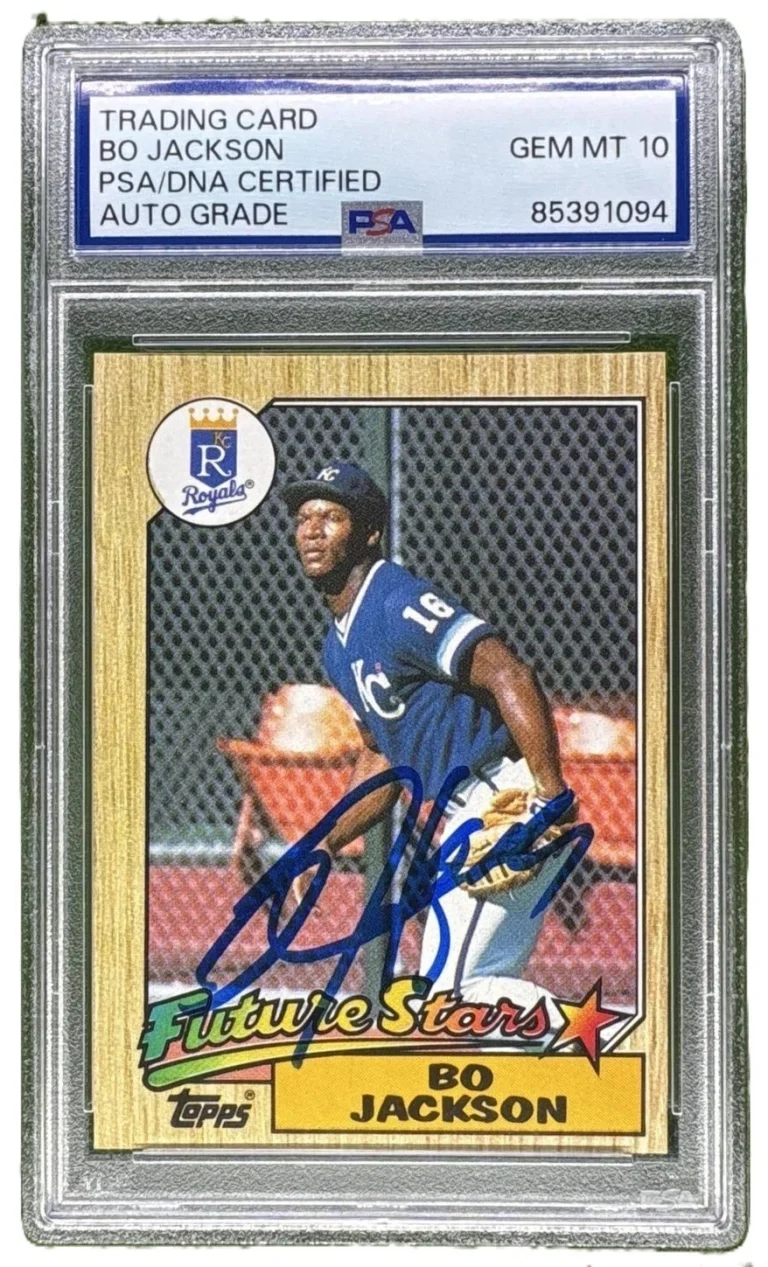 Bo Jackson Signed 1987 Topps Future Stars Rookie Card RC PSA PSA/DNA 10 Auto