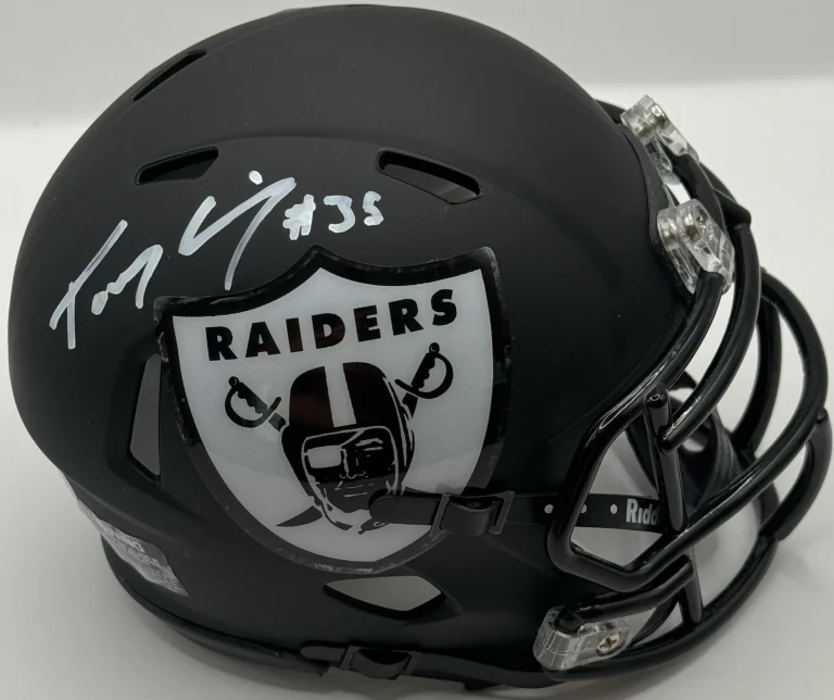 Tommy Eichenberg Signed Autographed Las Vegas Raiders Custom Mini Helmet PSA/DNA