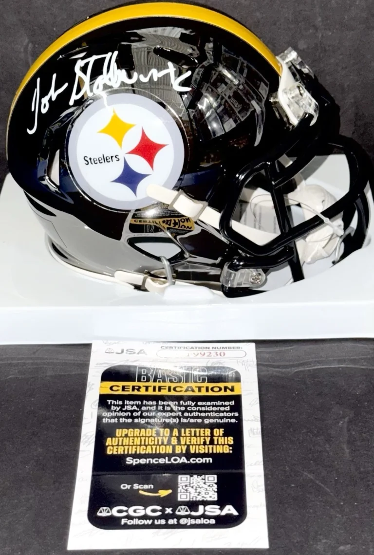John Stallworth Signed Autographed Pittsburgh Steelers Chrome Mini Helmet JSA