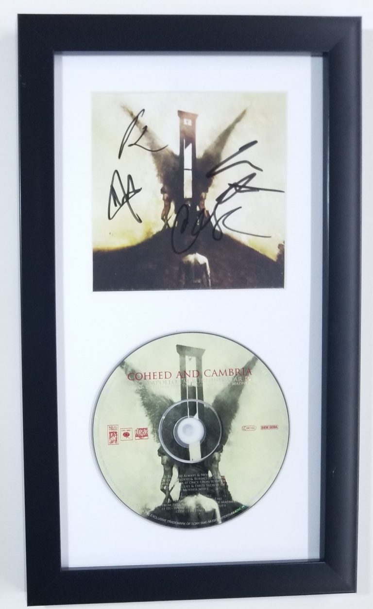 Coheed and Cambria SIGNED Good Apollo Burning Star Vol One CD Framed Display JSA