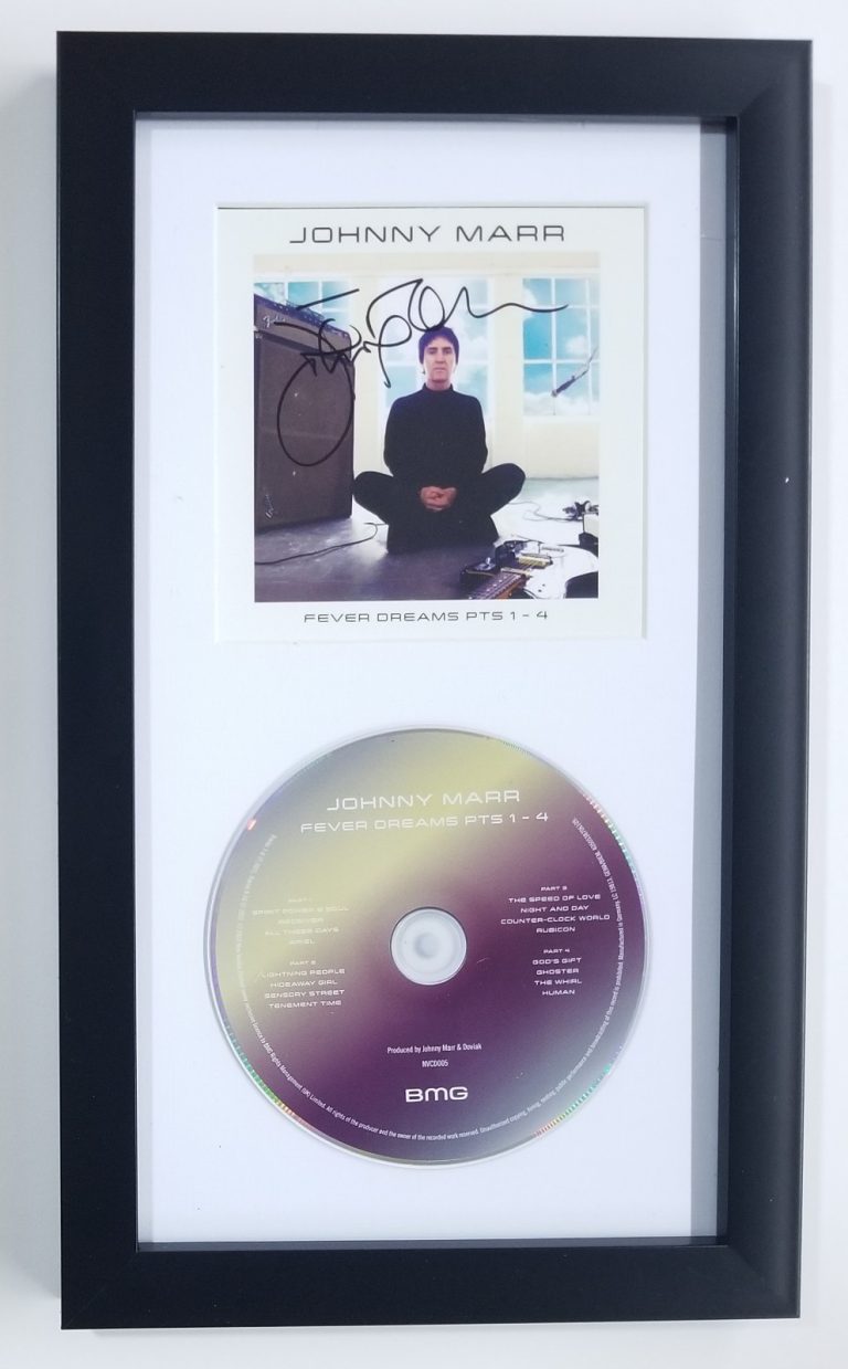 Johnny Marr hand SIGNED Fever Dreams Part 1-4 CD Framed Display COA The Smiths