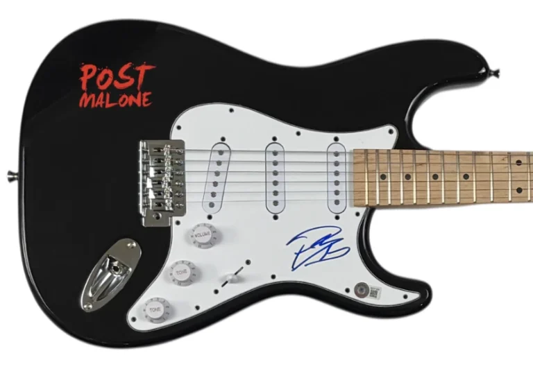 Post Malone Signed Autograph Electric Guitar Hollywood's Bleeding Beckett COA