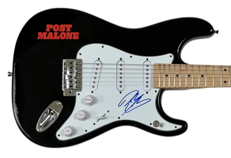Post Malone Signed Autograph Electric Guitar Austin Post Beckett COA
