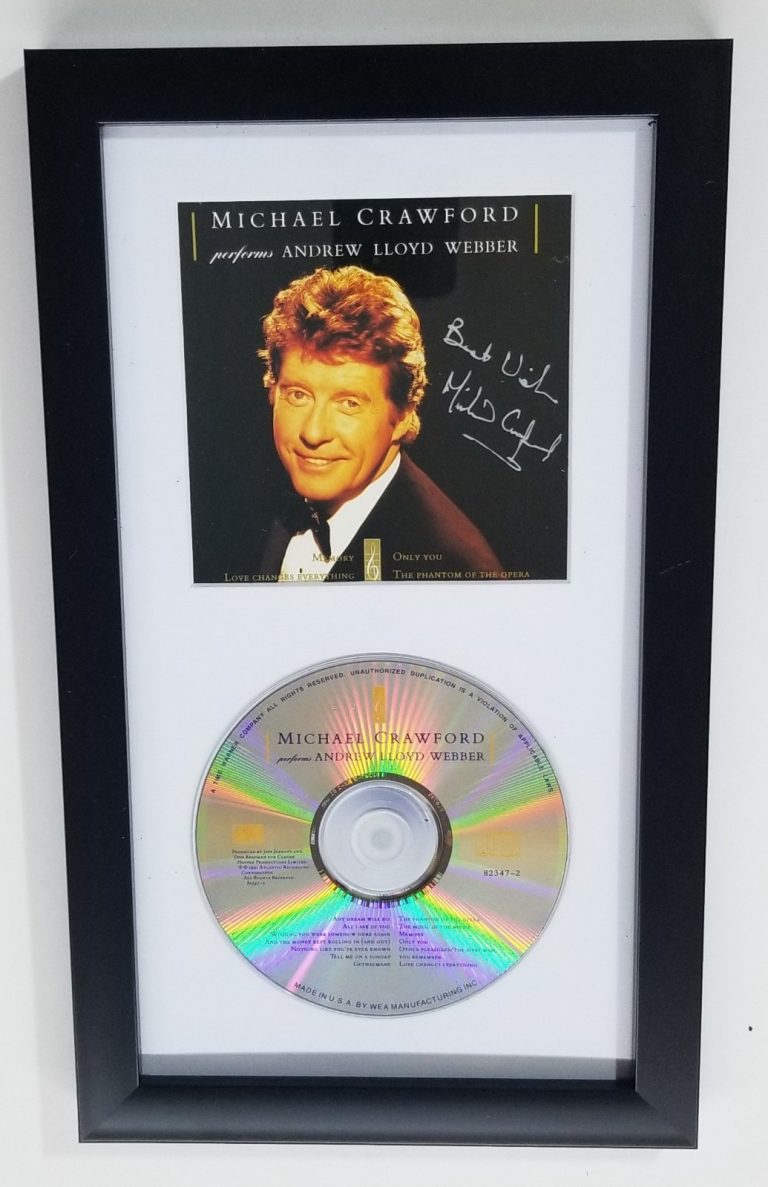 Michael Crawford SIGNED Performs Andrew Lloyd Webber CD Framed Display JSA COA