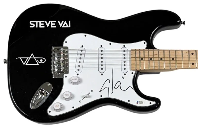 Steve Vai Signed Autograph Electric Guitar David Lee Roth Guitarist Beckett COA