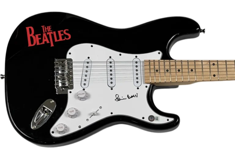 Pete Best The Beatles Signed Autograph Electric Guitar Fifth Beatle Beckett COA