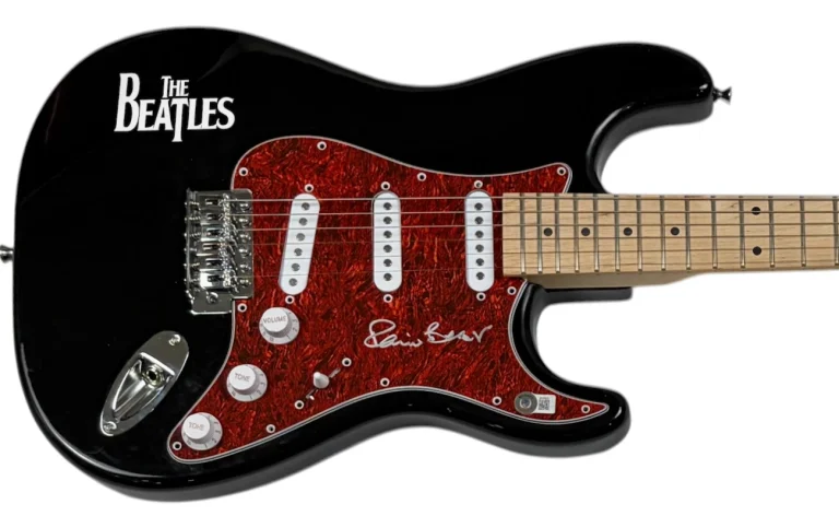 Pete Best The Beatles Signed Autograph Electric Guitar 1st Drummer Beckett COA