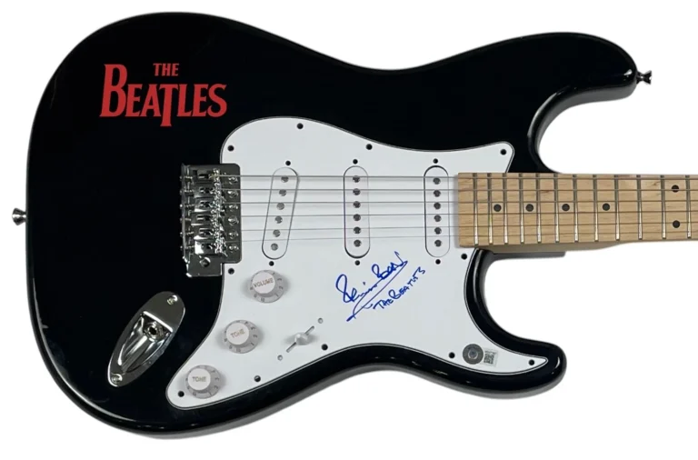 Pete Best The Beatles Signed Autograph Electric Guitar Band Drummer Beckett COA