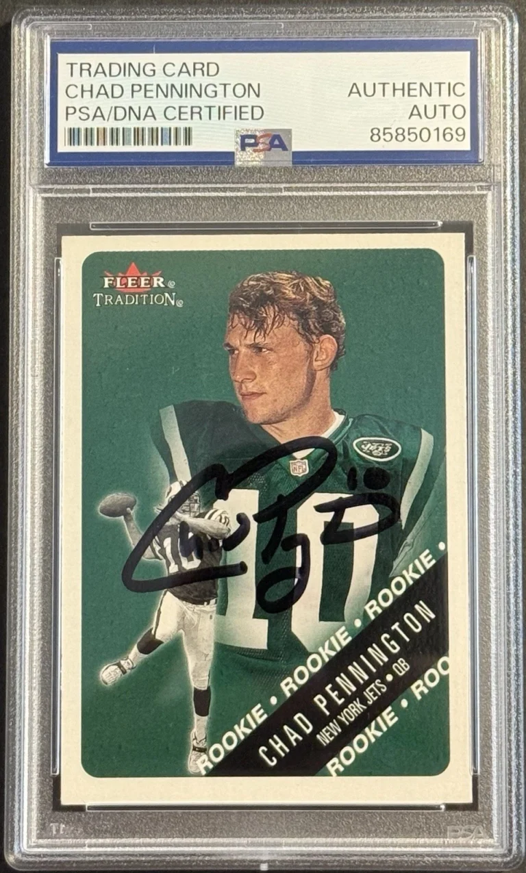 Chad Pennington Signed 2000 Fleer Tradition Rookie Card New York Jets PSA/DNA