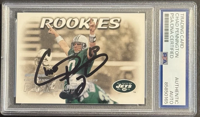 Chad Pennington Signed 2000 Skybox Dominion Rookie Card New York Jets PSA/DNA
