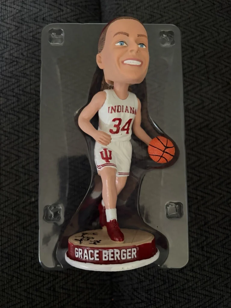 Grace Berger Signed BOBBLEHEAD New In box Limited 2000 Hoosiers Sga 2/28/26