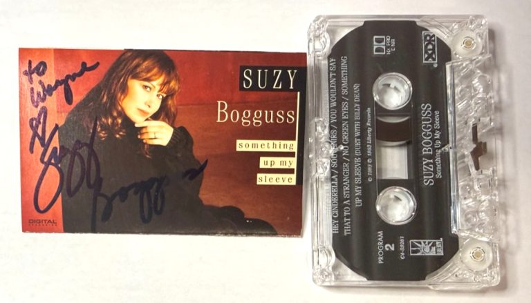 Suzy Bogguss REAL hand SIGNED Something Up My Sleeve cassette tape COA