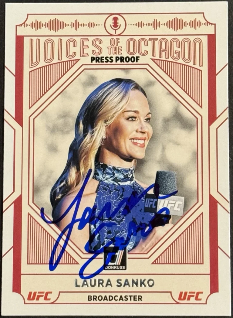 Laura Sanko Signed 2022 Donruss Press Proof UFC Card BAS Beckett COA