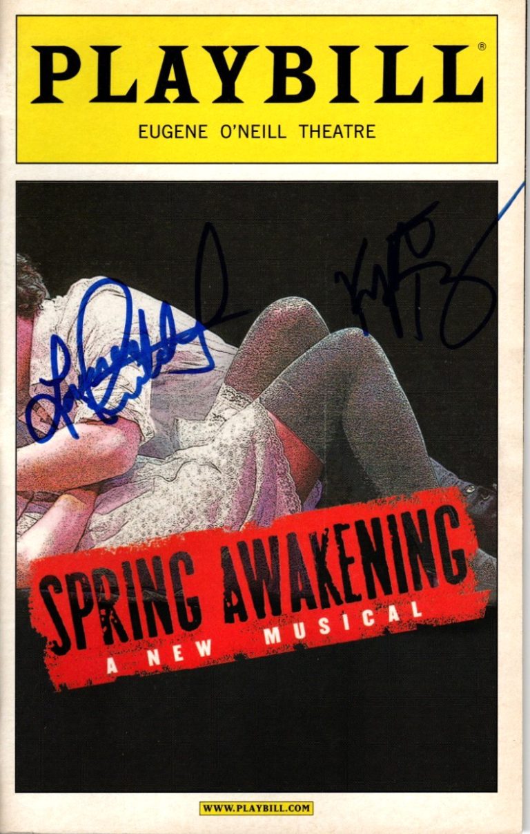 Spring Awakening Broadway Musical hand SIGNED May 2007 Playbill Rodriguez + COA