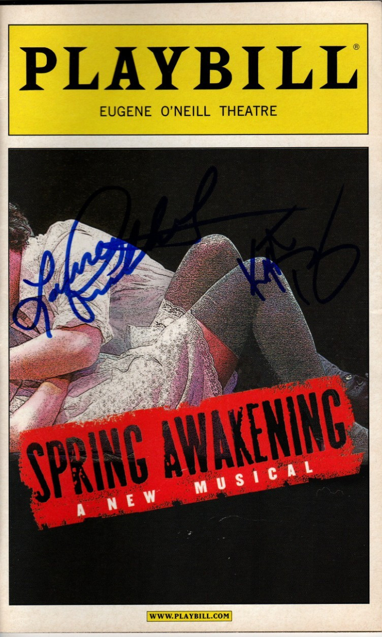 Spring Awakening Broadway Musical hand SIGNED May 2007 Playbill Rodriguez + COA