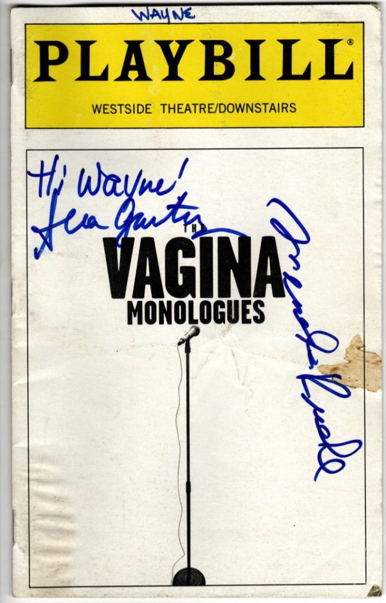 Mercedes Ruehl & Ana Gasteyer REAL hand SIGNED Vagina Monologues Playbill COA