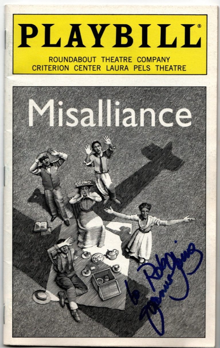 Joanna Going actress REAL hand SIGNED Misalliance July 1997 Playbill COA