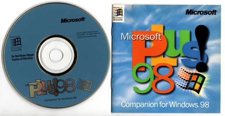Vintage MICROSOFT Plus 98 Companion for Windows 98 CD-ROM Plus! NM