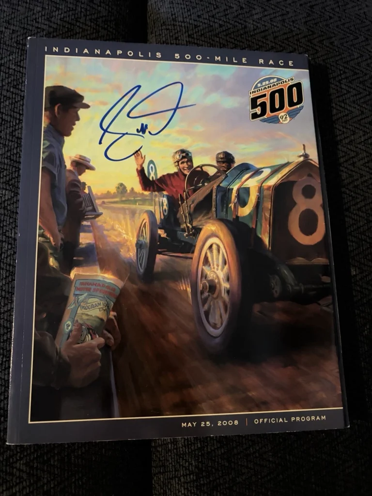 2008 Indy 500 Program Signed By Winner Scott Dixon Autographed Indianapolis
