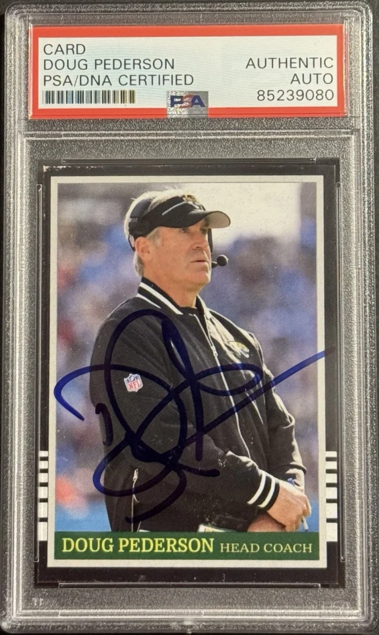 Doug Pederson Signed Autographed Jacksonville Jaguars Custom Card PSA/DNA Slab