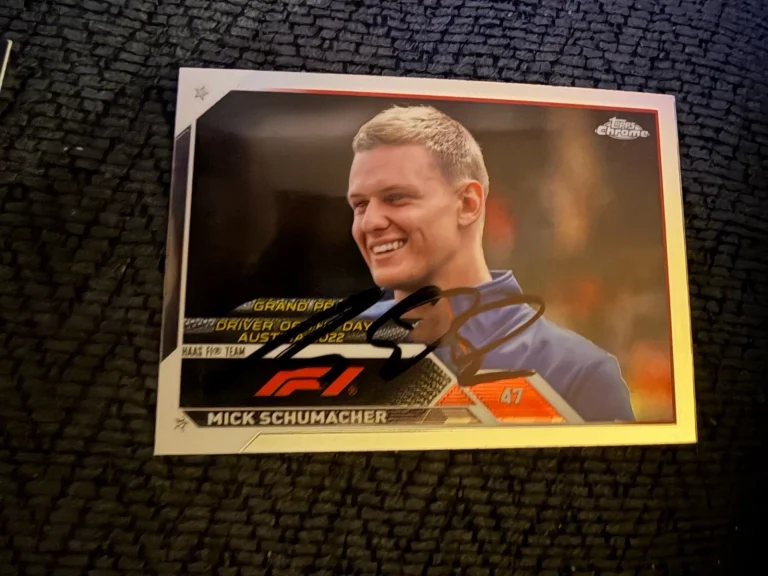Formula 1 Indy Car Trading Card Indianapolis 500 Signed Mick Schumacher