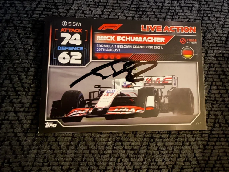 Formula 1 Indy Car Trading Card Indianapolis 500 Signed Mick Schumacher