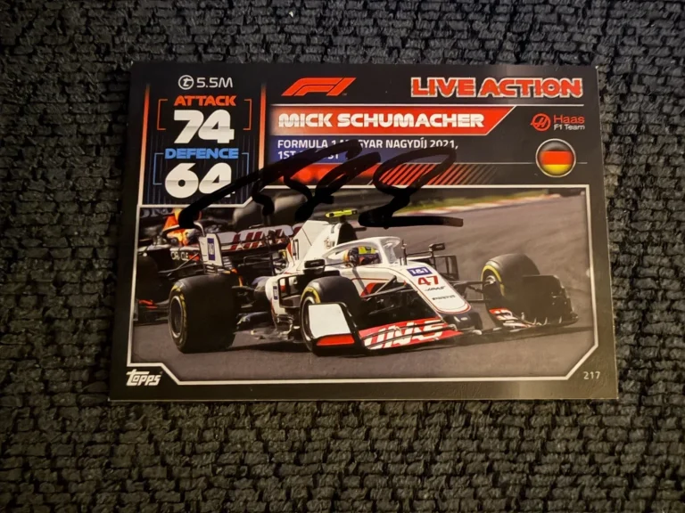 Formula 1 Indy Car Trading Card Indianapolis 500 Signed Mick Schumacher