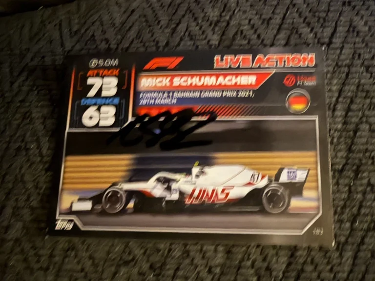 Formula 1 Indy Car Trading Card Indianapolis 500 Signed Mick Schumacher