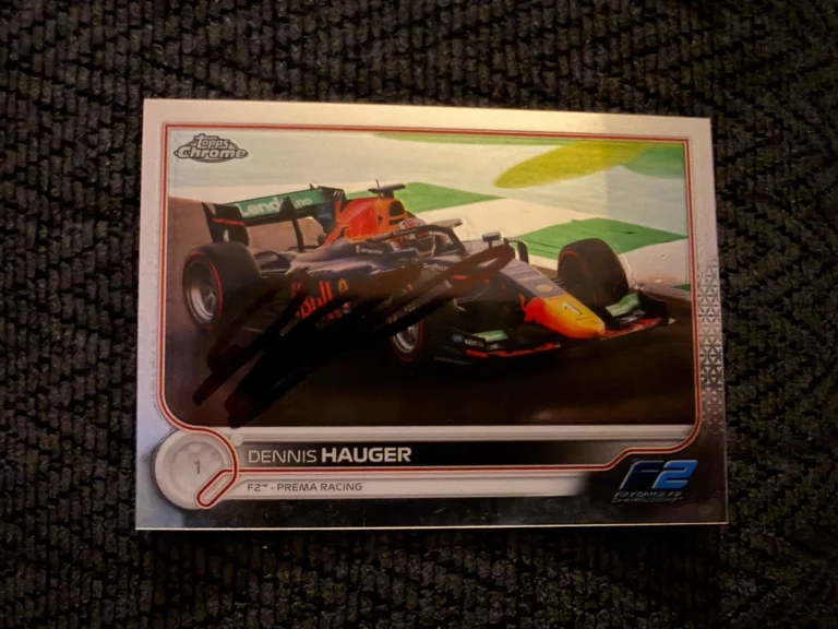Dennis Hauger Signed Indianapolis 500 Trading Card Indy Car Formula 1 One 2