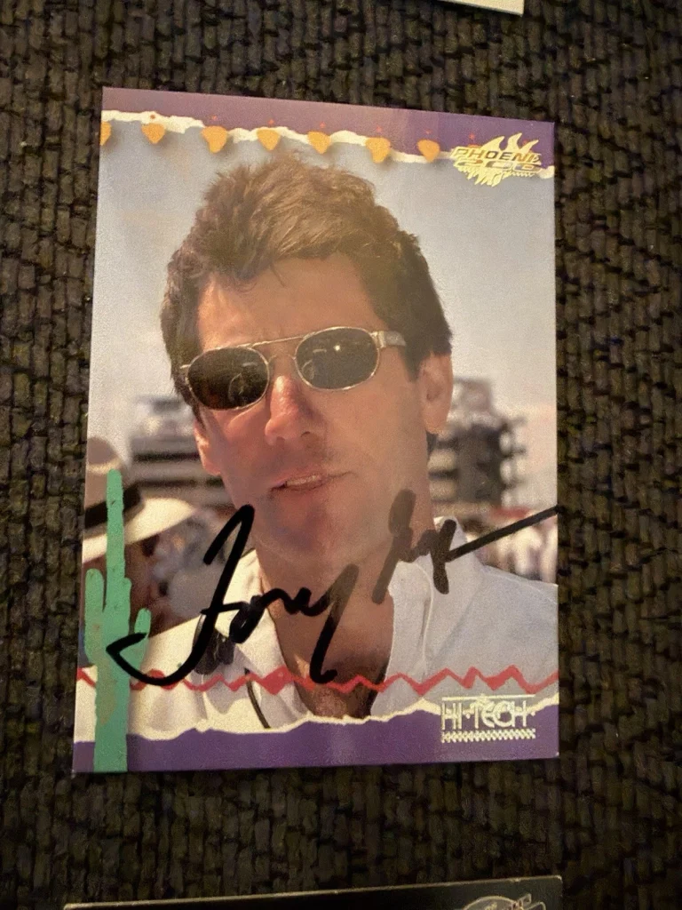Signed Trading Card Indy 500 Car Indianapolis Tony George Owner Autographed