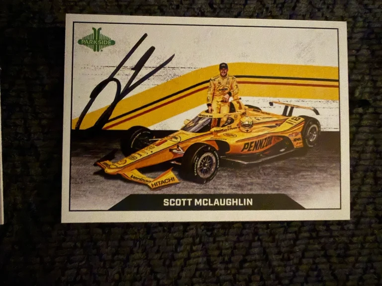 2025 Parkside Indy Car Trading Card Indianapolis 500 Signed Scott Mclaughlin