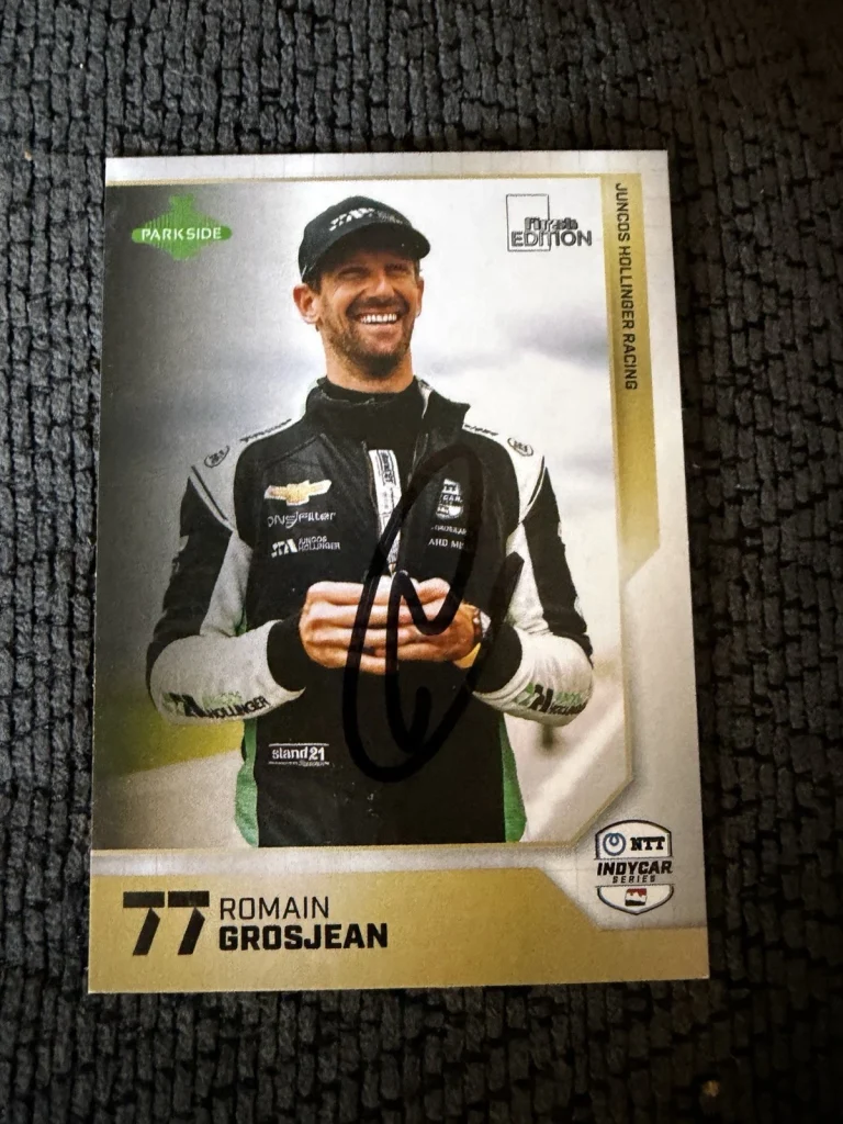2025 Parkside First Edition Indy Car Trading Card 500 Romain Grosjean Signed