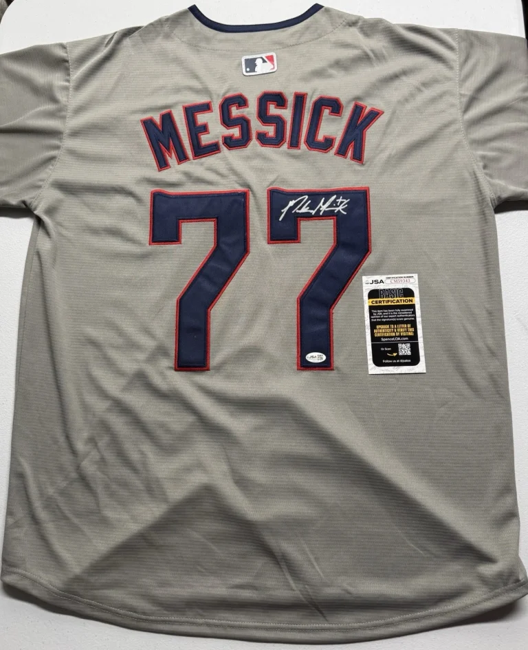Parker Messick Signed Autographed Cleveland Guardians Jersey JSA COA