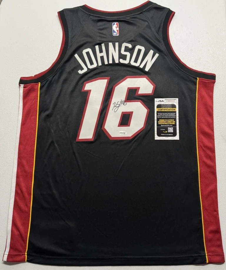 Keshad Johnson Signed Autographed Miami Heat Jersey JSA COA