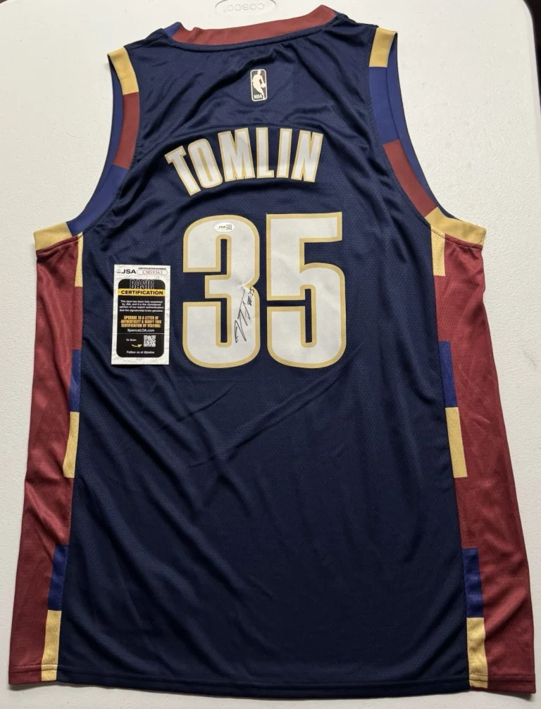 Nae'Qwan Tomlin Signed Autographed Cleveland Cavaliers Basketball Jersey JSA COA