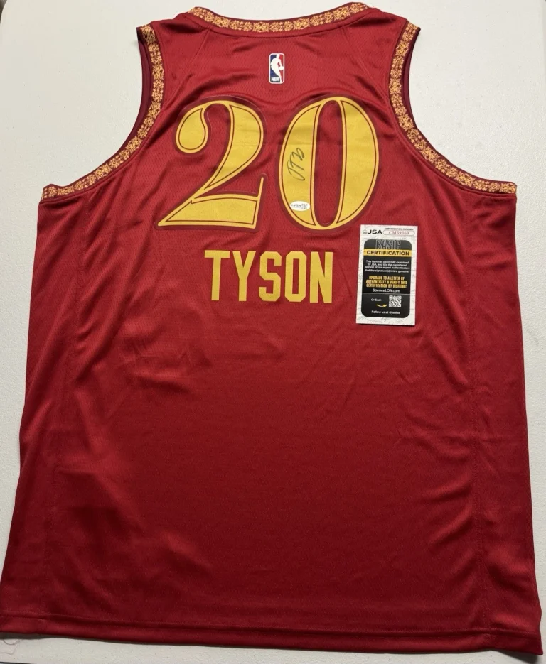 Jaylon Tyson Signed Autographed Cleveland Cavaliers Basketball Jersey JSA COA