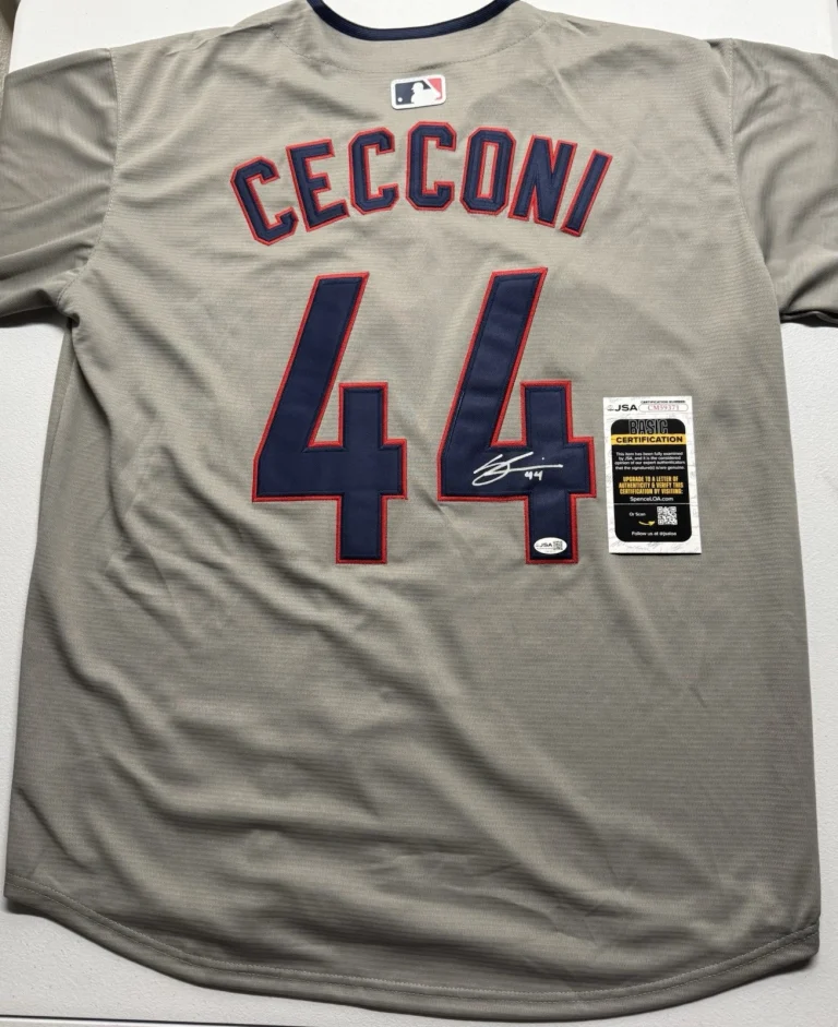 Slade Cecconi Signed Autographed Cleveland Guardians Jersey JSA COA