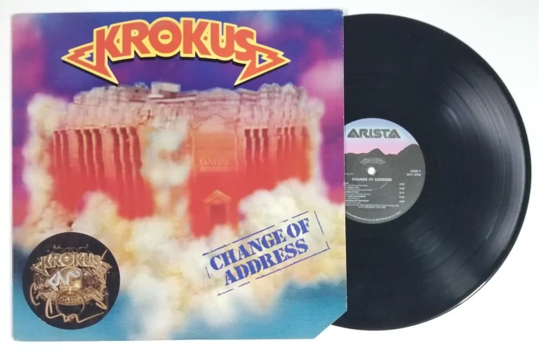 KROKUS band REAL hand SIGNED Change Of Address Vinyl Record COA Autograph Marc +