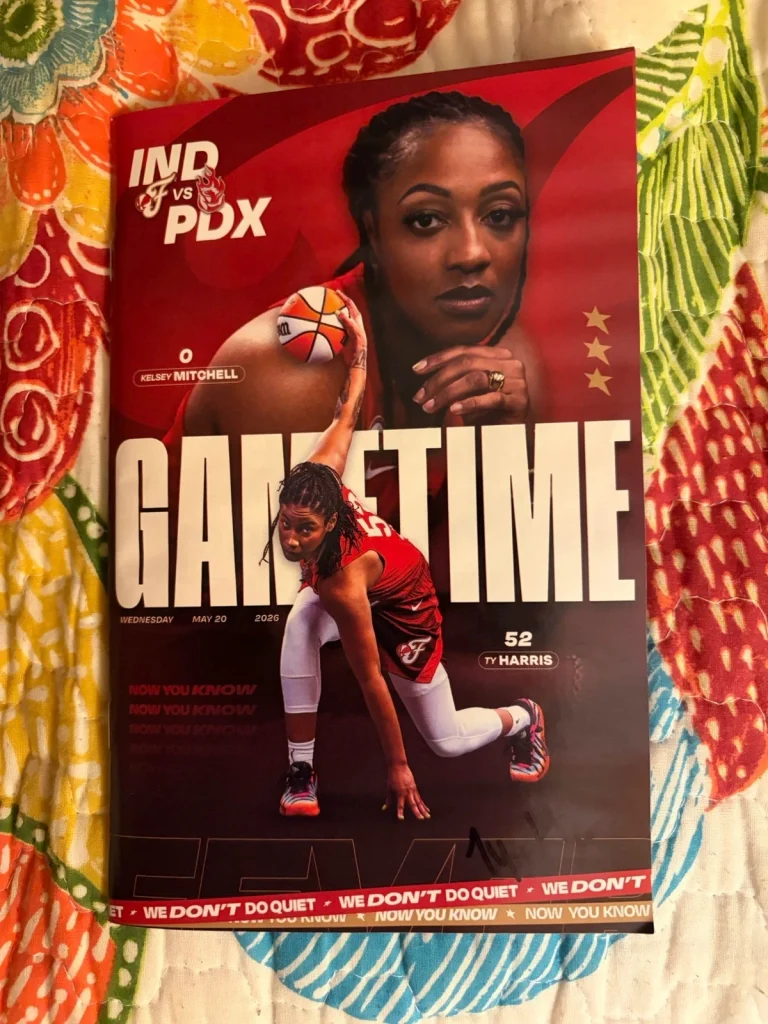 May 20, 2026 Indiana Fever Gametime Program Signed Ty Harris