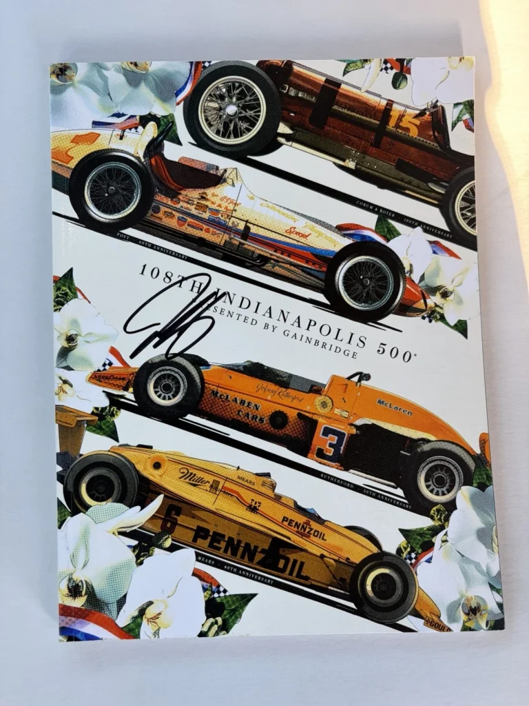 2024 Indianapolis 500 Program Signed Winner Josef Newgarden Autographed Indy Car