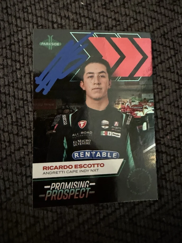 2025 Parkside Indy Car Trading Card 500 Ricardo Escotto Signed Nxt