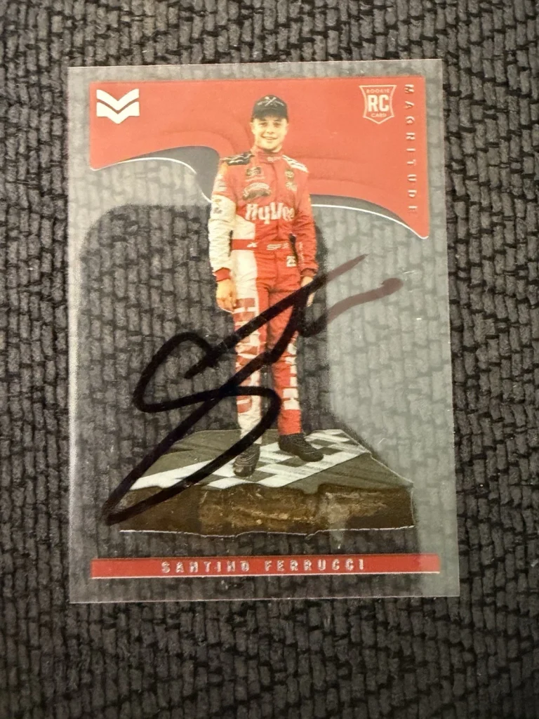 2025 NASCAR Indy Car Trading Card 500 Santino Ferrucci Signed