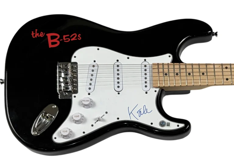 The B-52s Kate Pierson Signed Autograph Electric Guitar Cosmic Thing Beckett COA