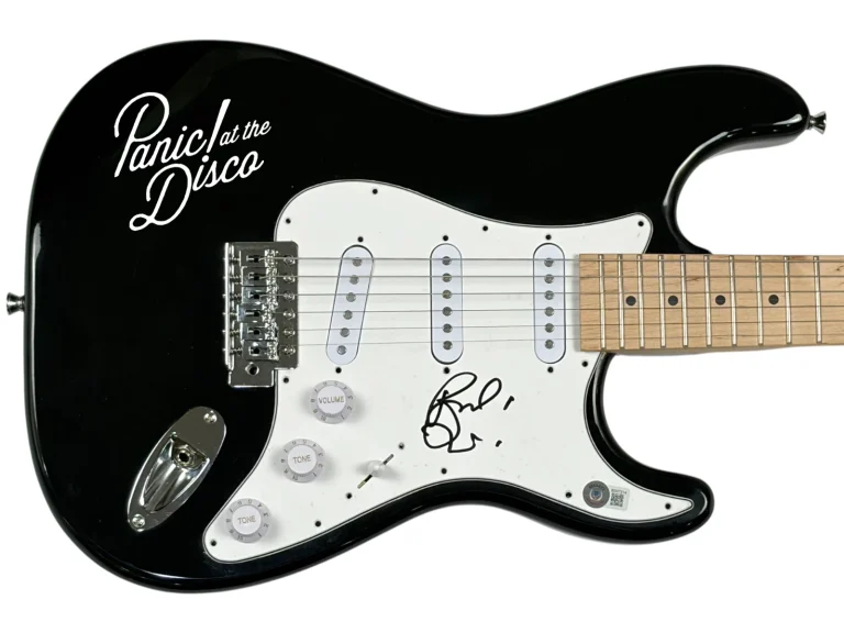 Panic! At The Disco Brendon Urie Signed Autograph Electric Guitar Beckett COA