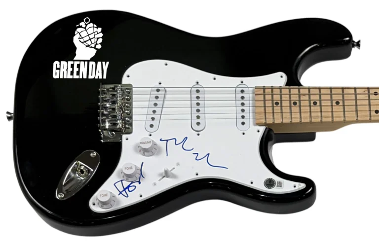 Green Day Signed Autograph Electric Guitar Billie Joe Armstrong Tre Cool Beckett