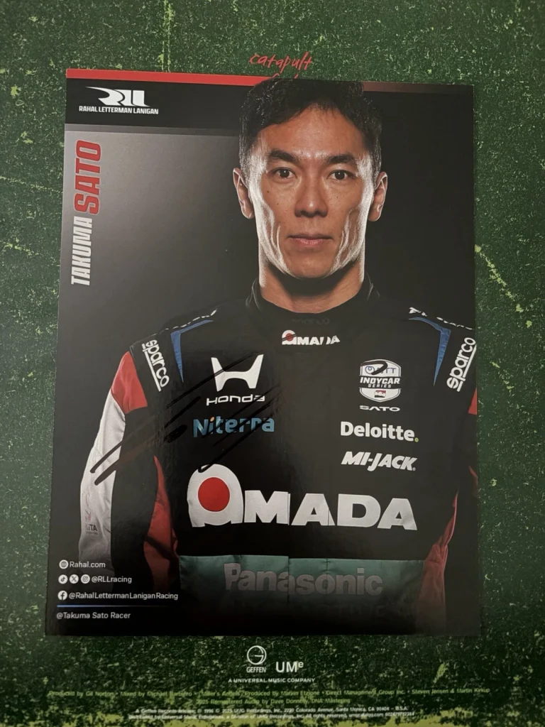 Takuma Sato 2026 Indy 500 Signed Car Promo Hero Card Indianapolis